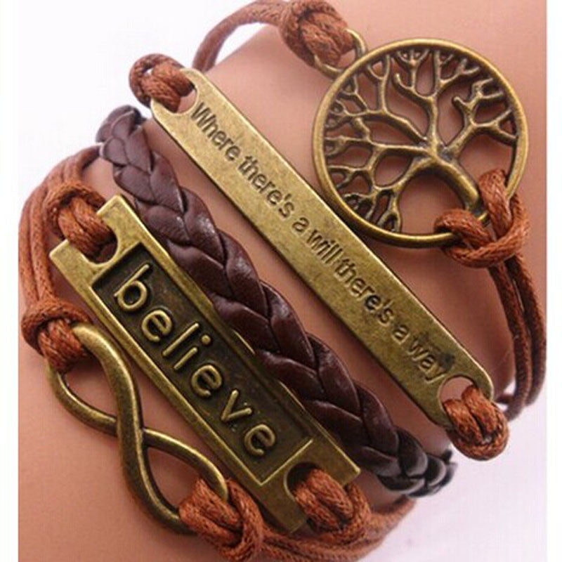 Handmade -Tree of Life & Believe- Wristband